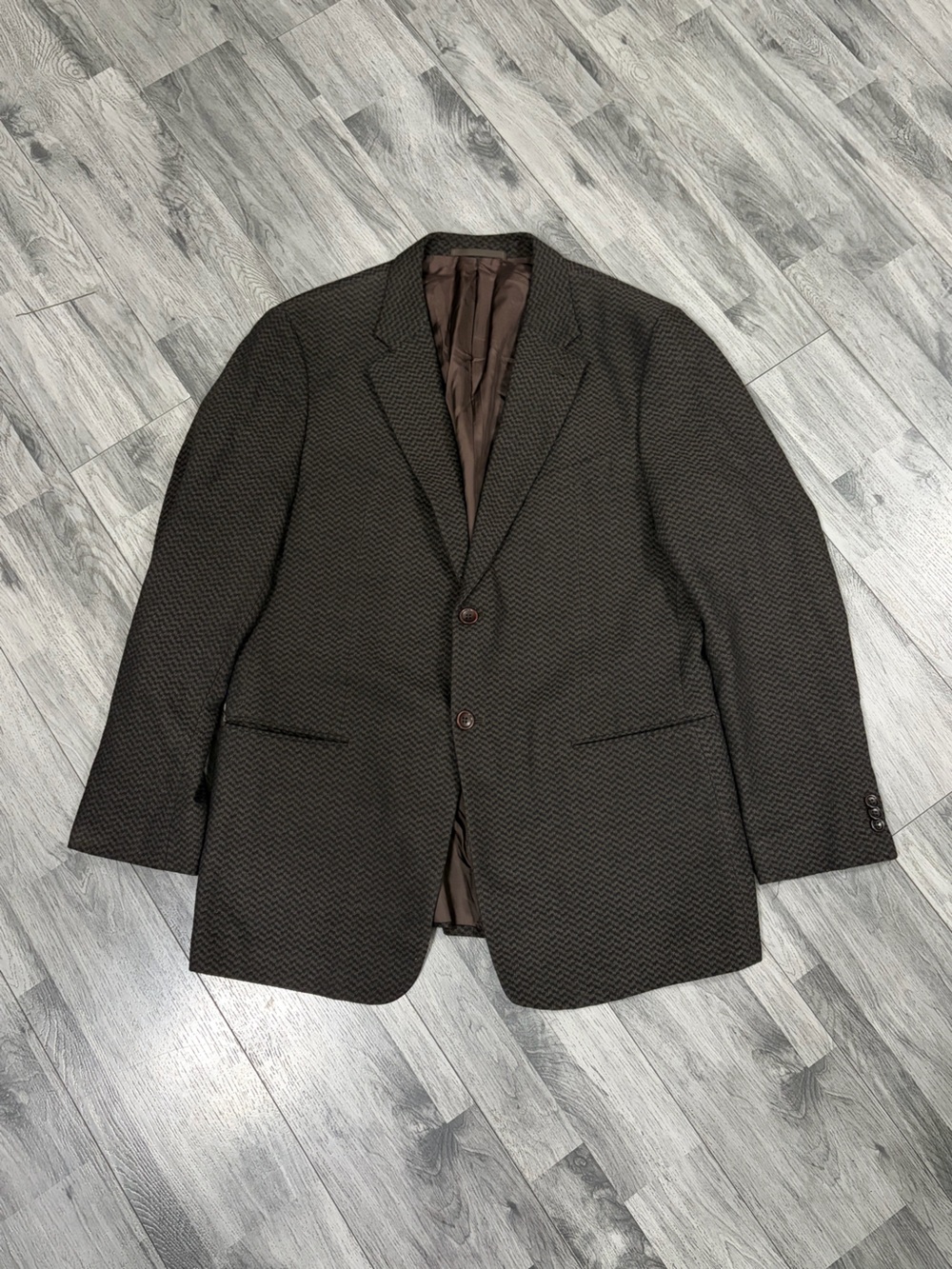 Armani Collezioni Dark Brown Textured Sport Coat